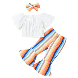 Girls White Top With Palazzos