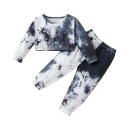 Infants Boys White & Grey Dyed Top With Trousers