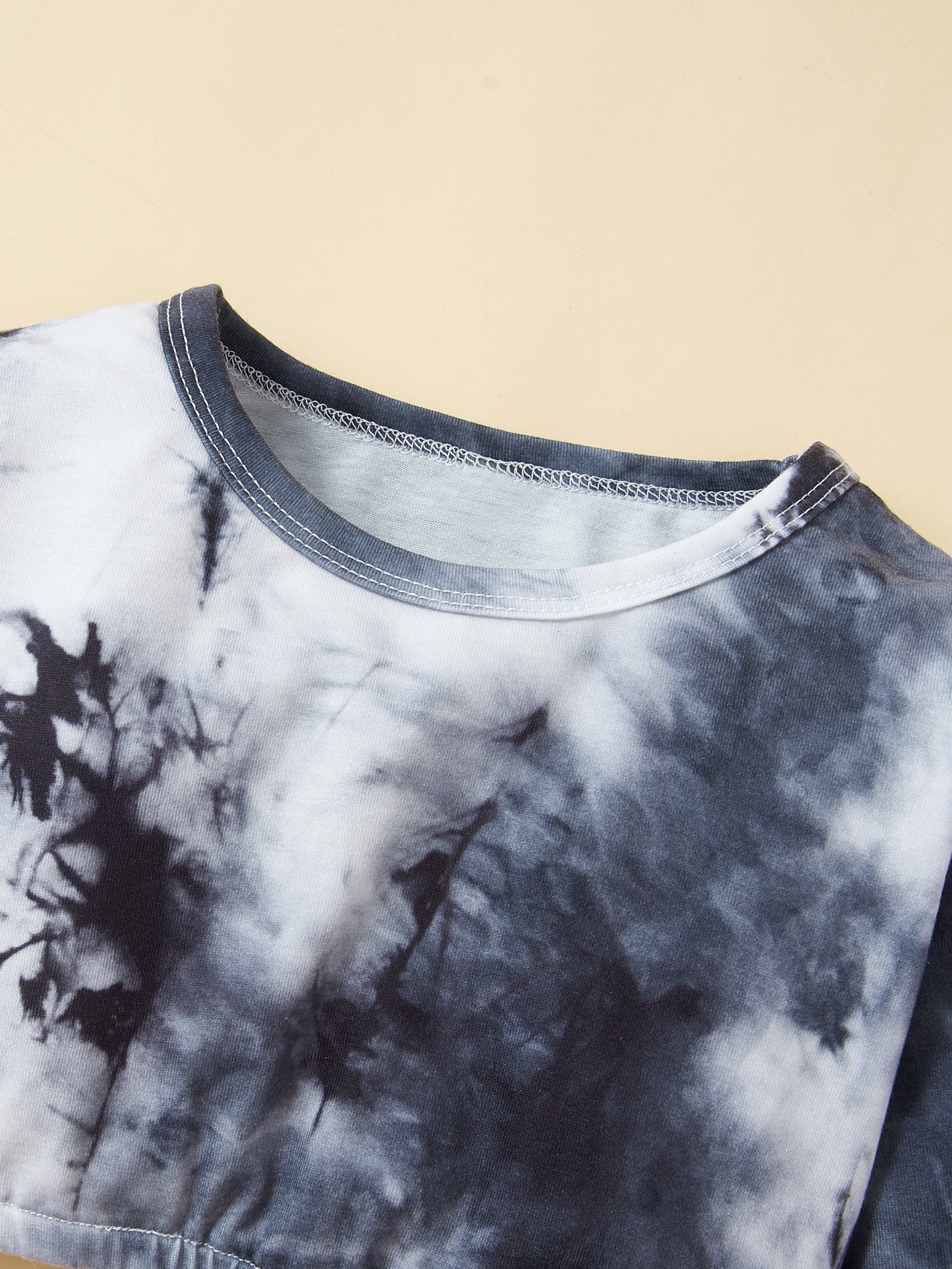 Infants Boys White & Grey Dyed Top With Trousers