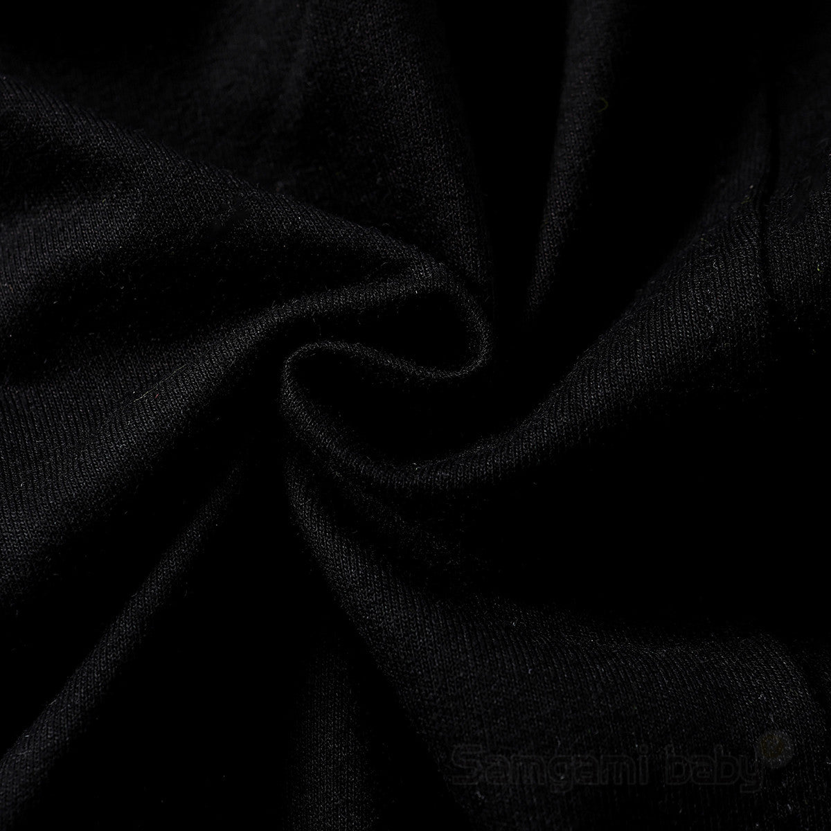 Boys Black Hooded Front-Open Cotton Sweatshirt