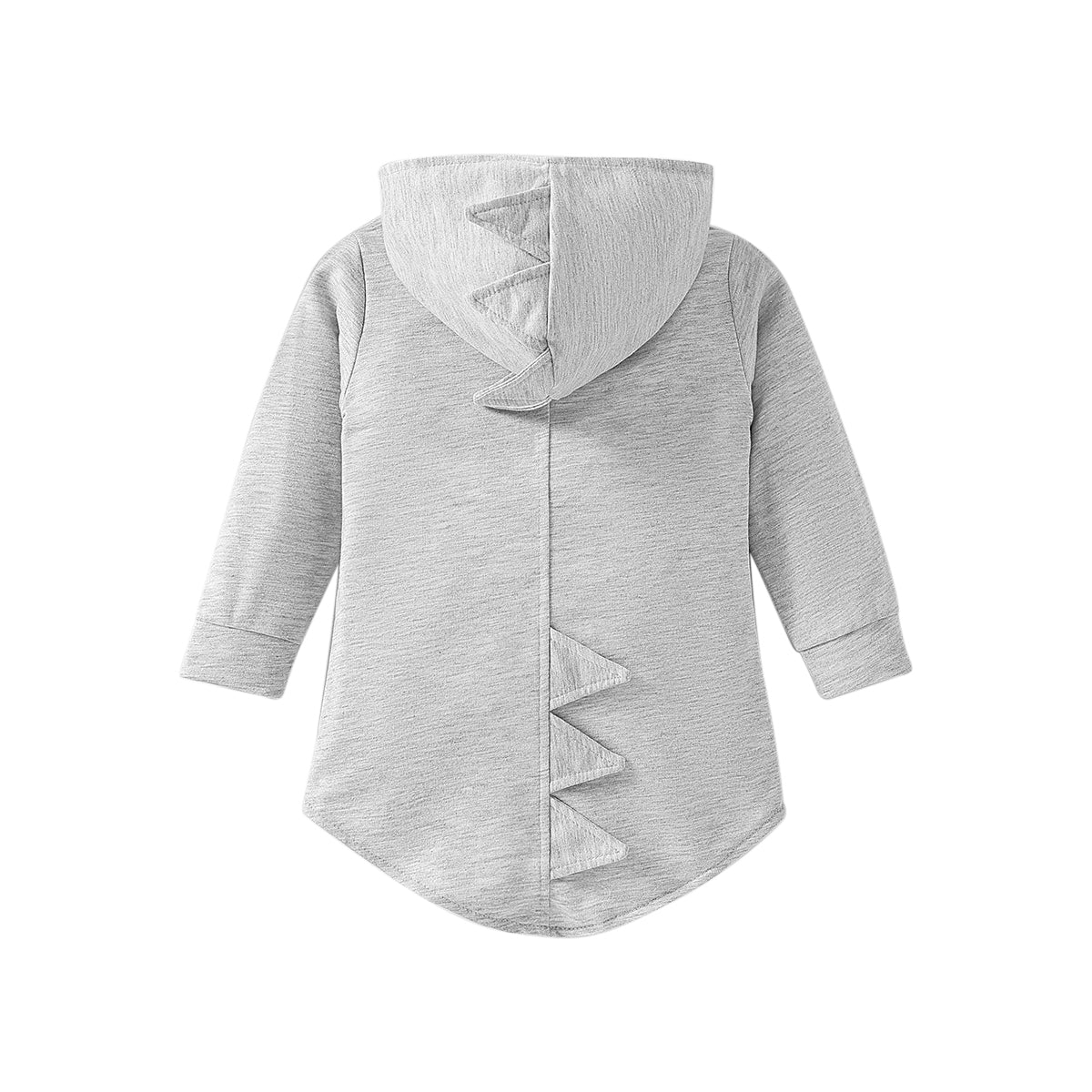Grey Boys Hooded Cotton Front-Open Sweatshirt