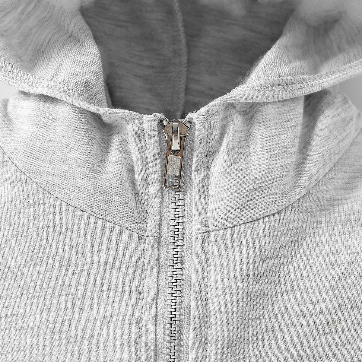 Grey Boys Hooded Cotton Front-Open Sweatshirt