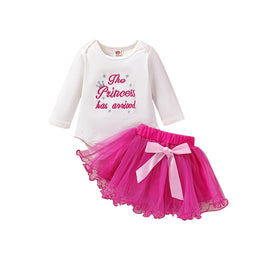 Girls Printed Top with Skirt