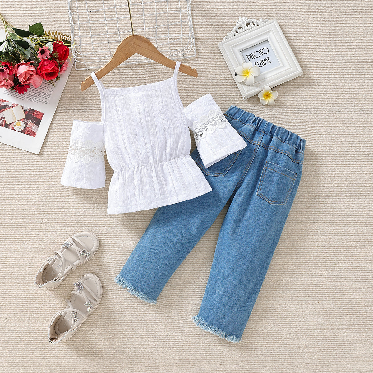 Girls Top with Trousers