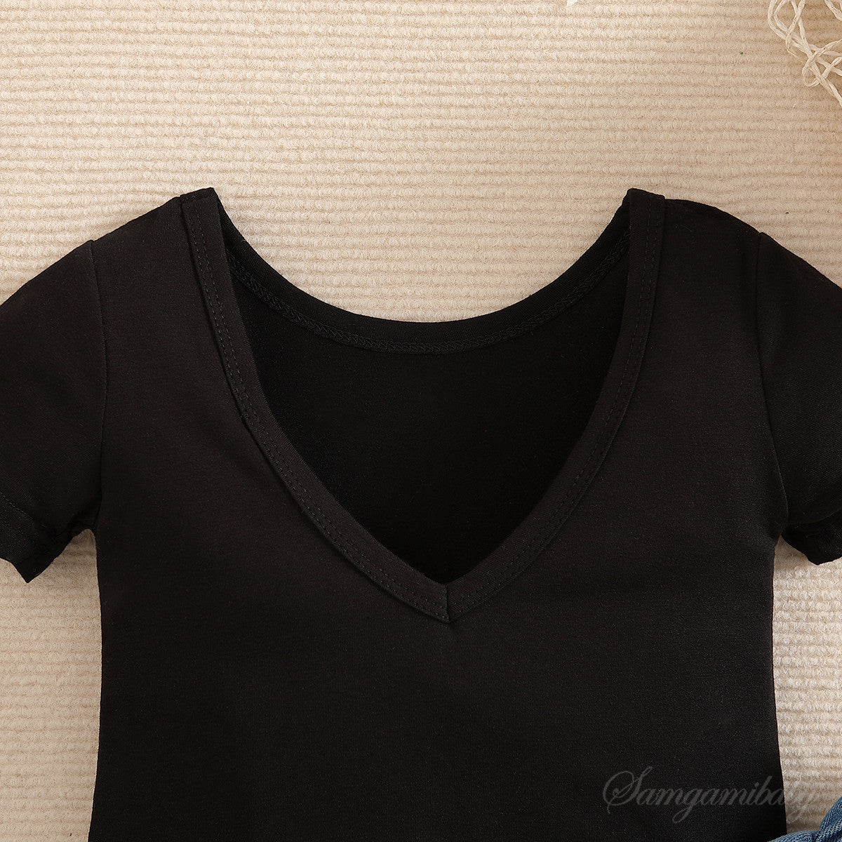 Girls Black T-shirt with Trousers