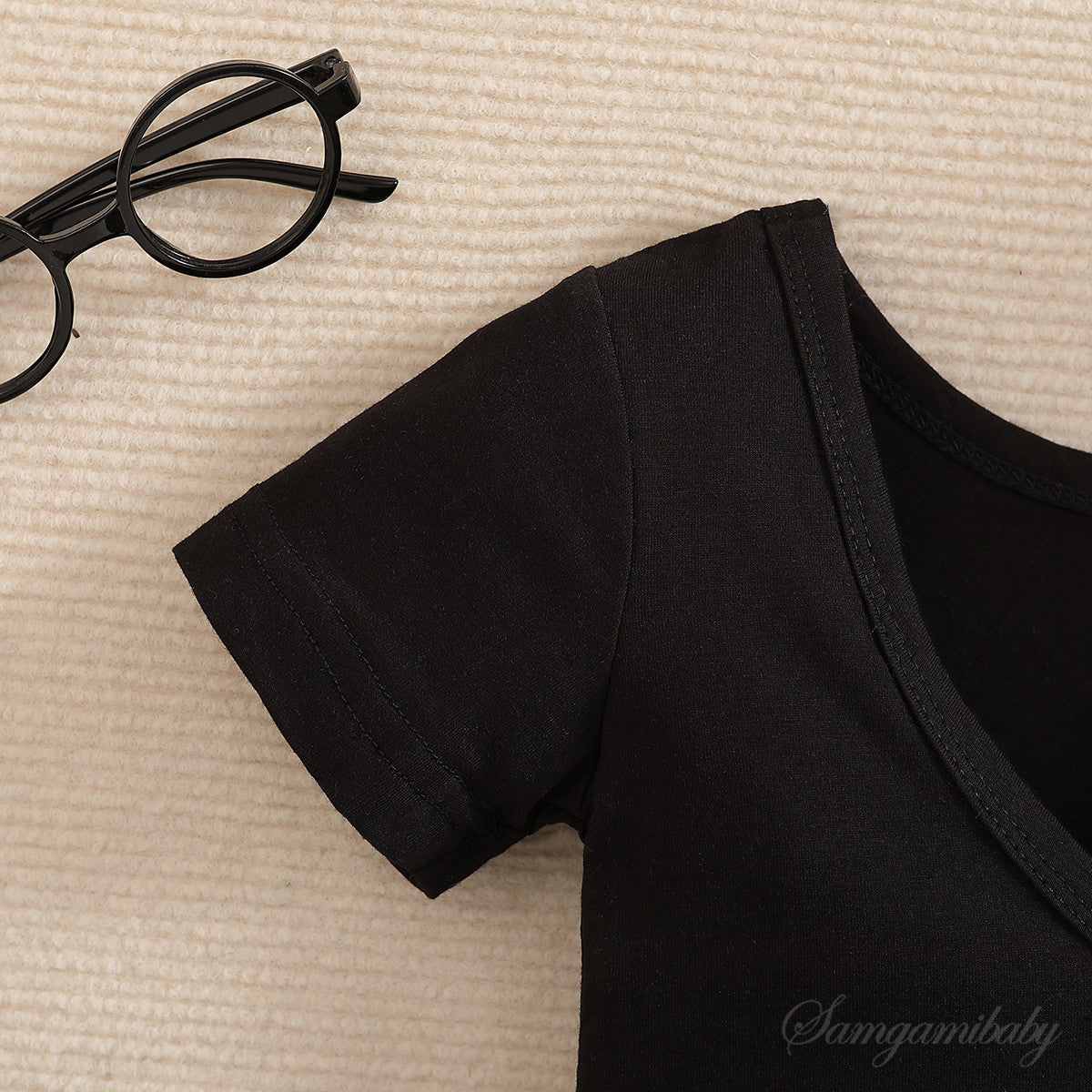 Girls Black T-shirt with Trousers