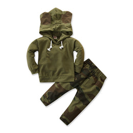 Boys Green Hooded Coat with Pyjamas