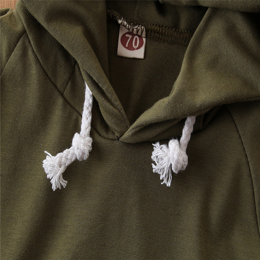 Boys Green Hooded Coat with Pyjamas