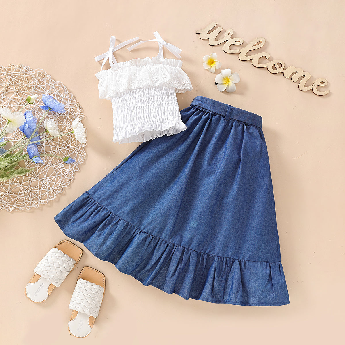 Girls Top with Skirt