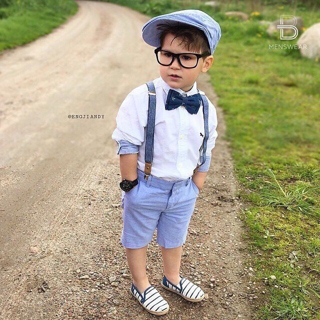 Boys White & Blue Pure Cotton Shirt with Shorts