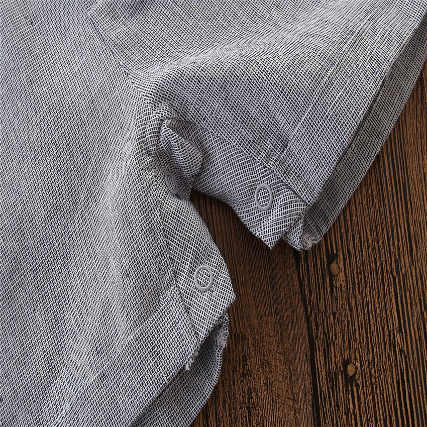 Infants Boys White & Grey Shirt With Shorts