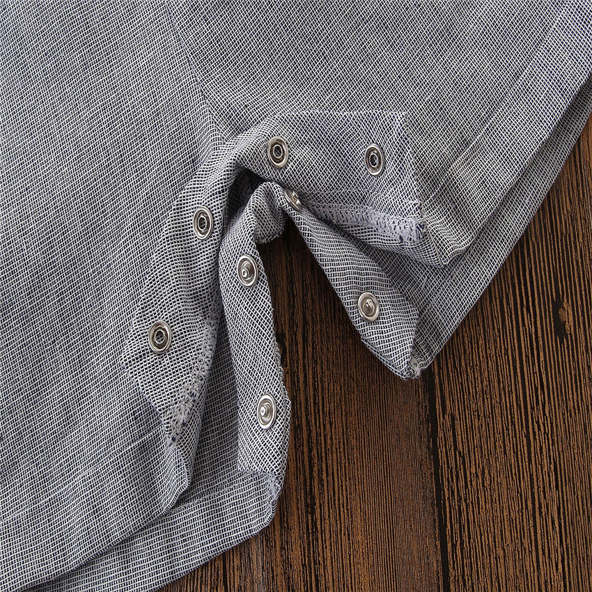 Infants Boys White & Grey Shirt With Shorts