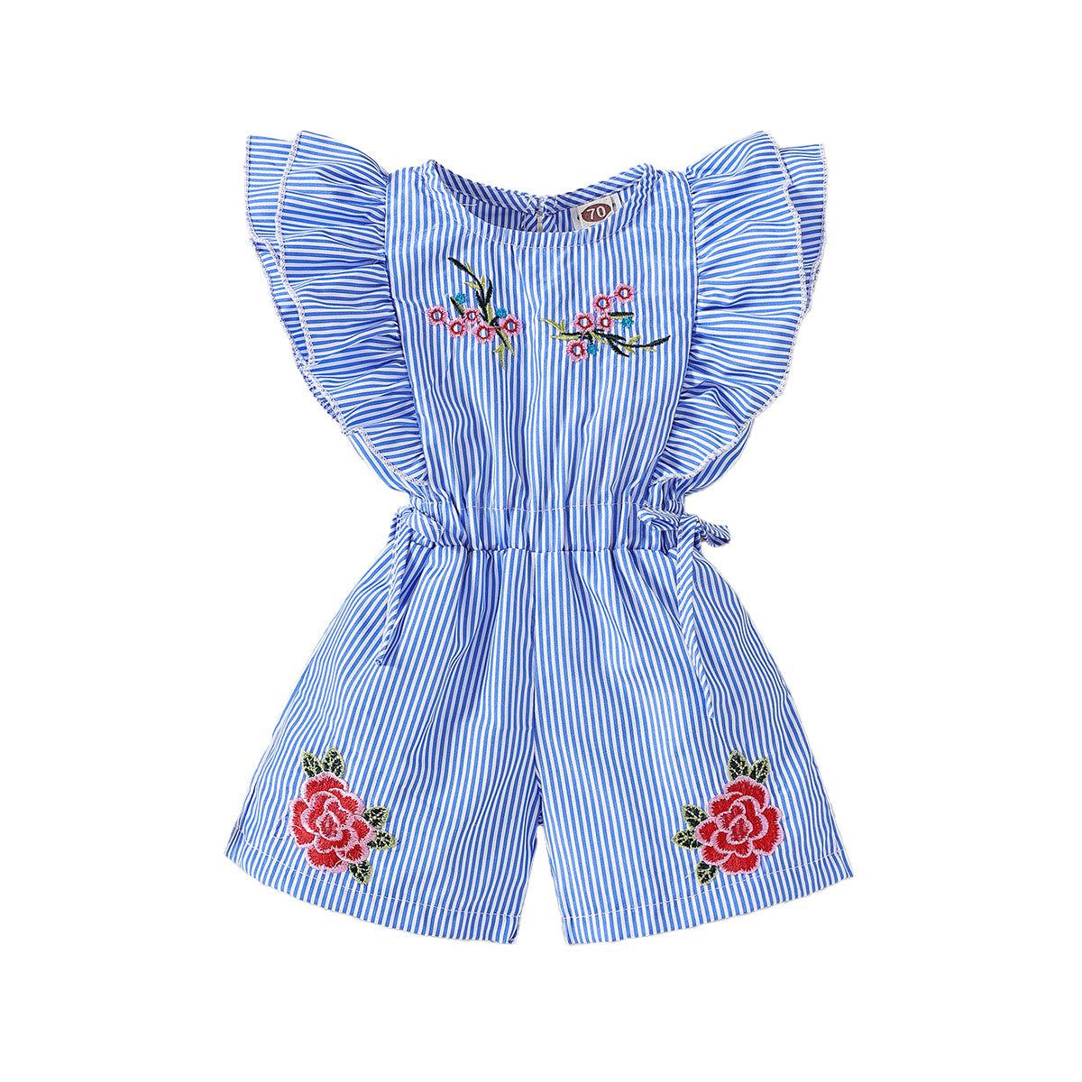 Girls Striped Jumpsuit