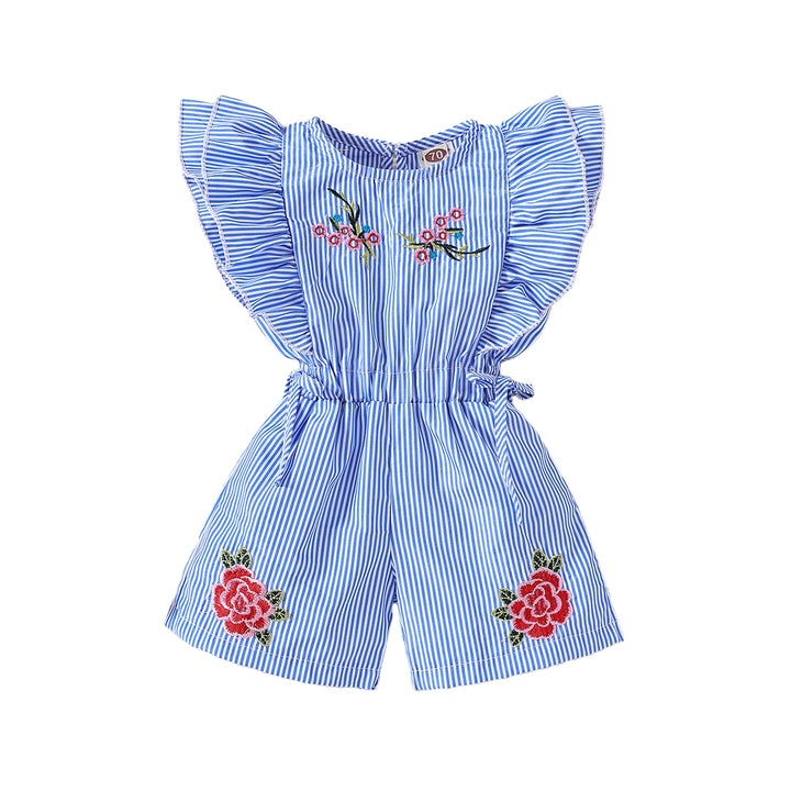 Girls Striped Jumpsuit