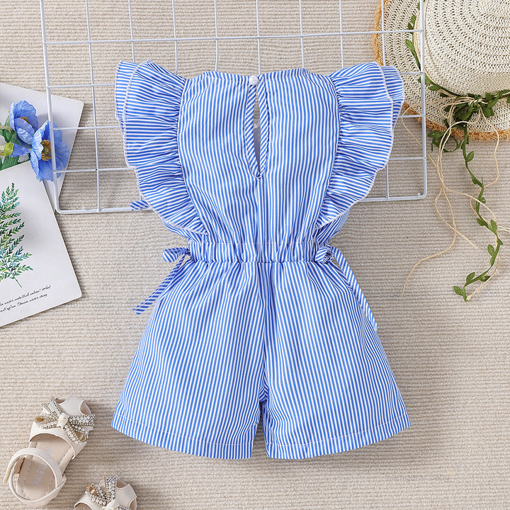 Girls Striped Jumpsuit