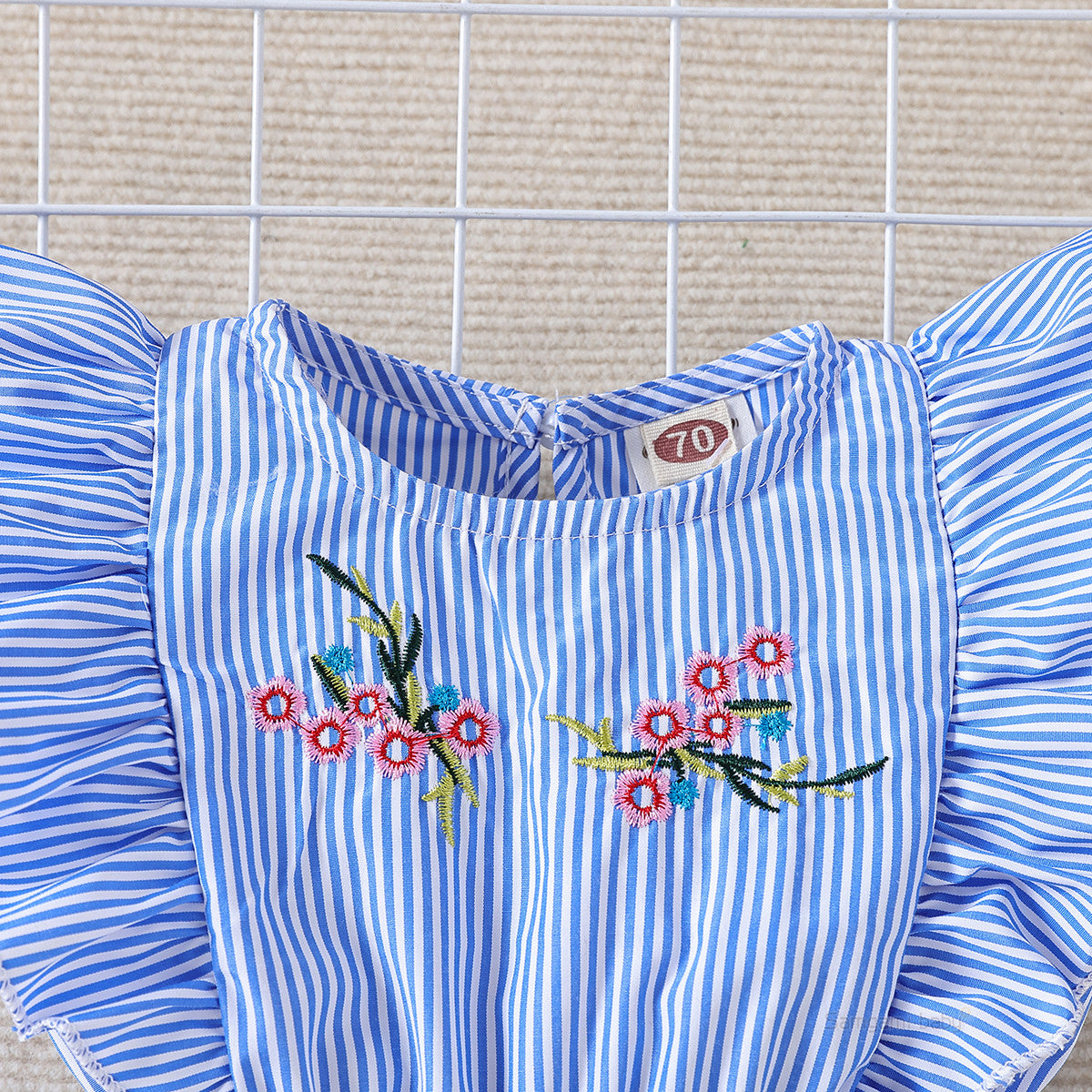 Girls Striped Jumpsuit