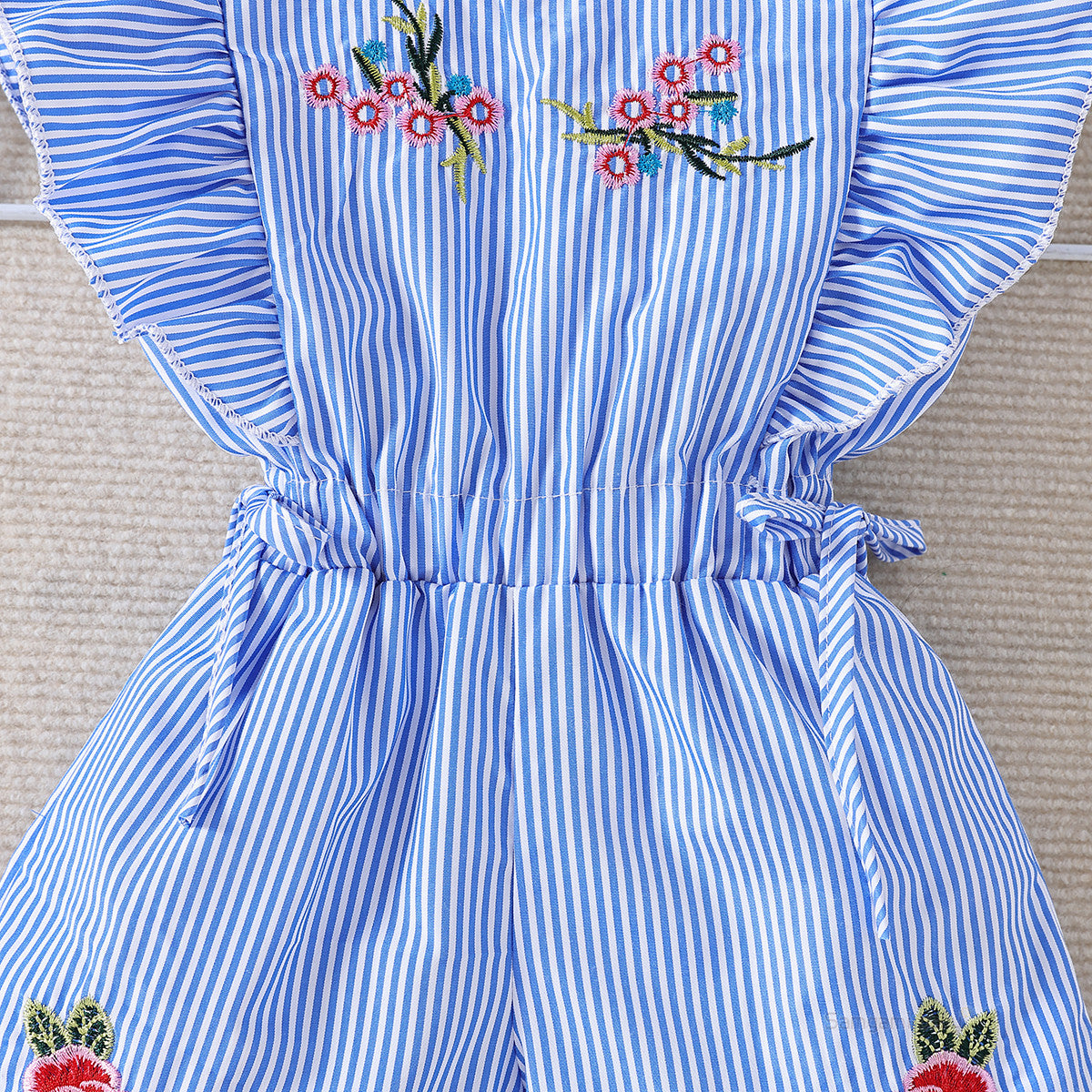 Girls Striped Jumpsuit