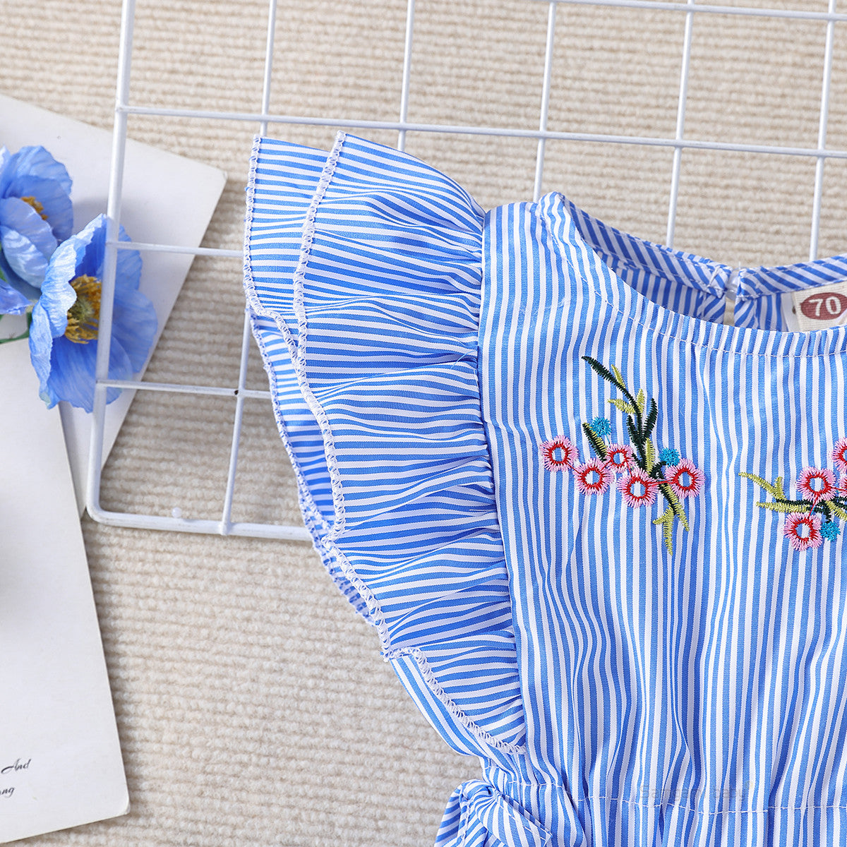 Girls Striped Jumpsuit