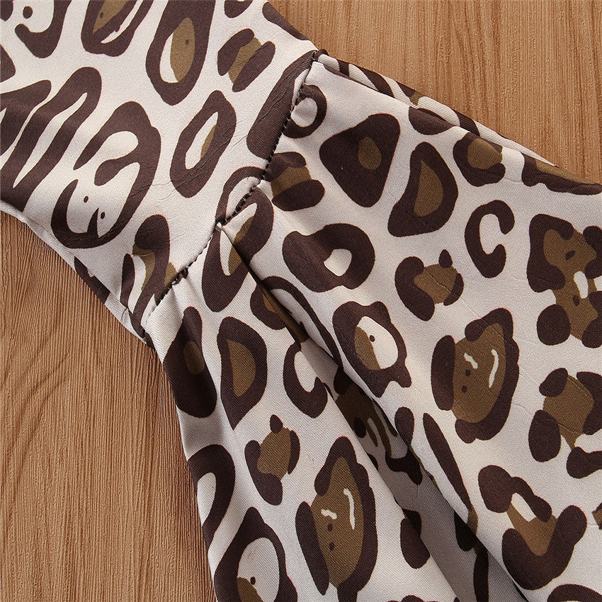 Girls Brown Printed Top With Palazzos