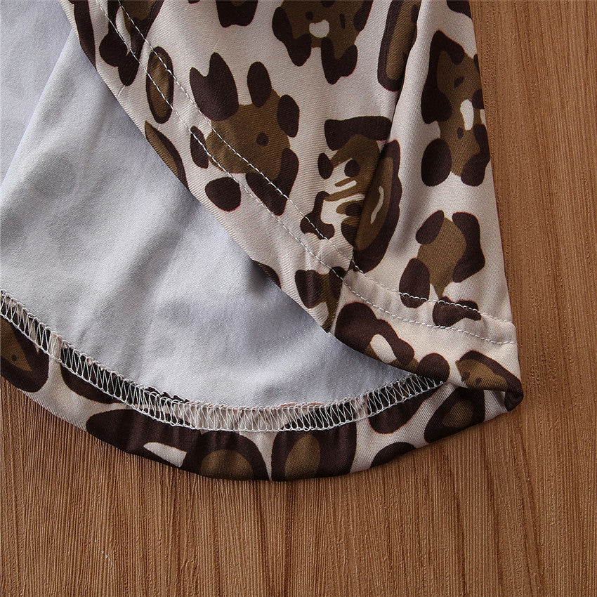 Girls Brown Printed Top With Palazzos