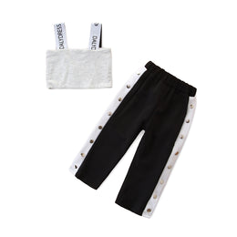 Girls White Top With Trousers