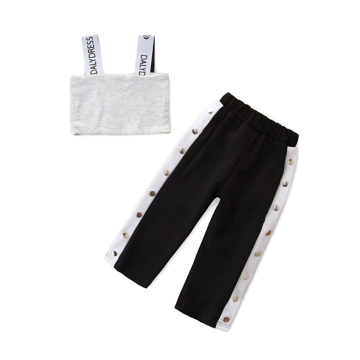 Girls White Top With Trousers