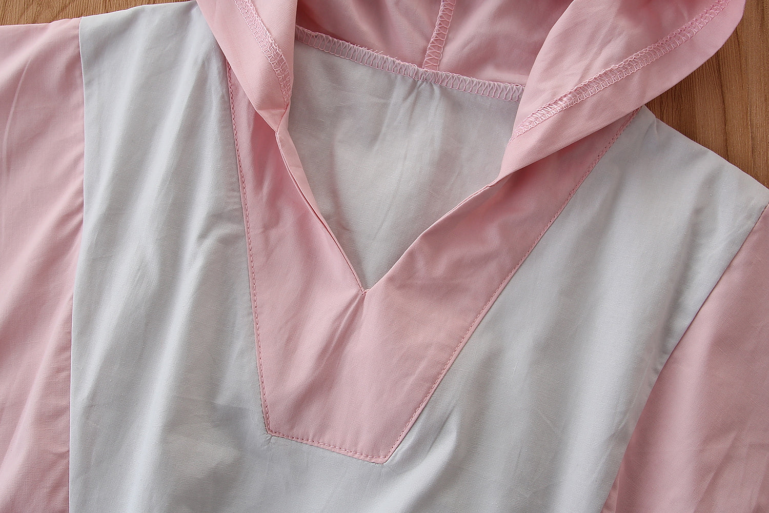 Girls Pink Colourblocked Hooded Top & T-shirt with Shorts