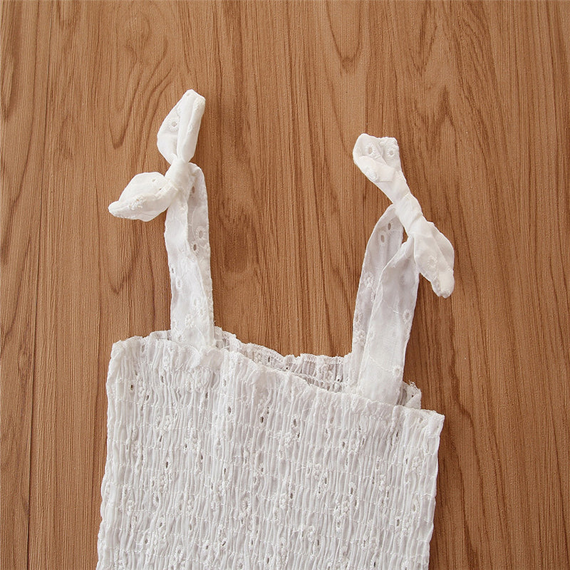 Girls White Top With Capris