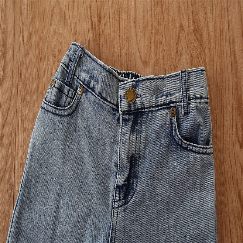 Girls White Top With Capris
