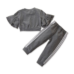 Girls Grey Top with Pyjamas