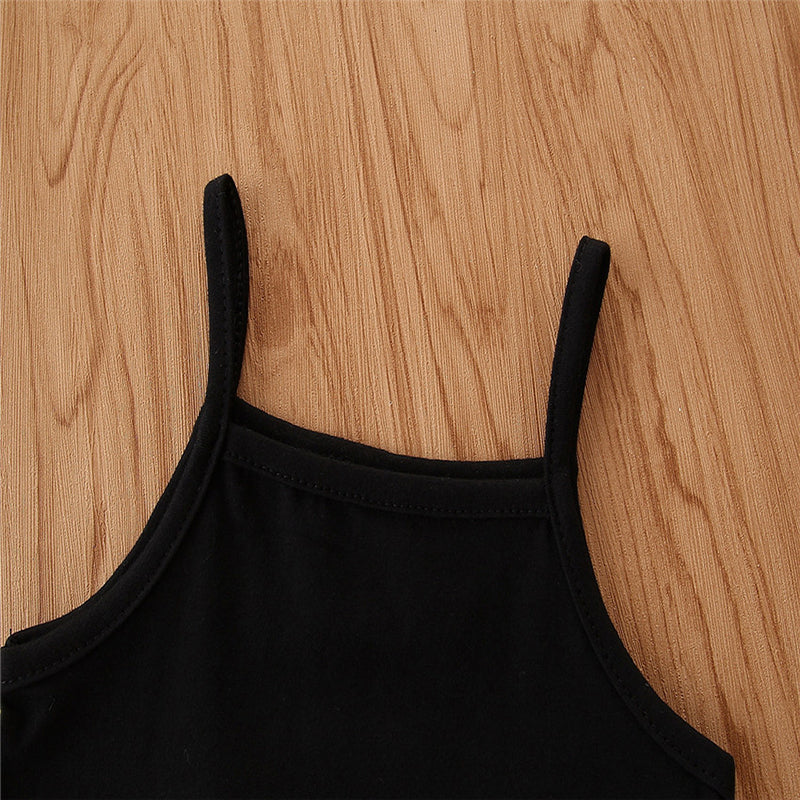 Girls Black Top With Shorts