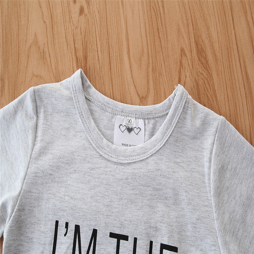 Boys Typography Printed T-shirt with Trousers