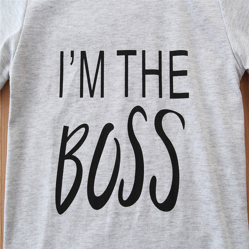 Boys Typography Printed T-shirt with Trousers