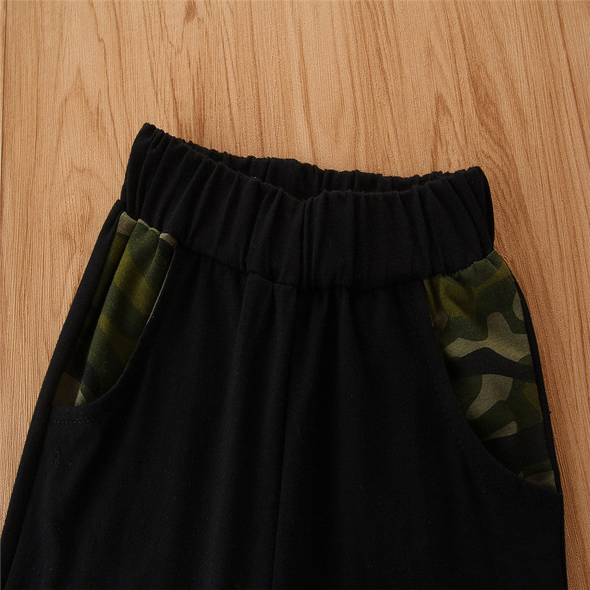 Boys Green Printed Sweatshirt With Joggers