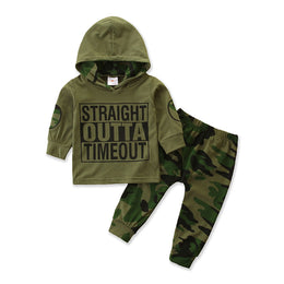 Boys Green Printed Sweatshirt with Pyjamas