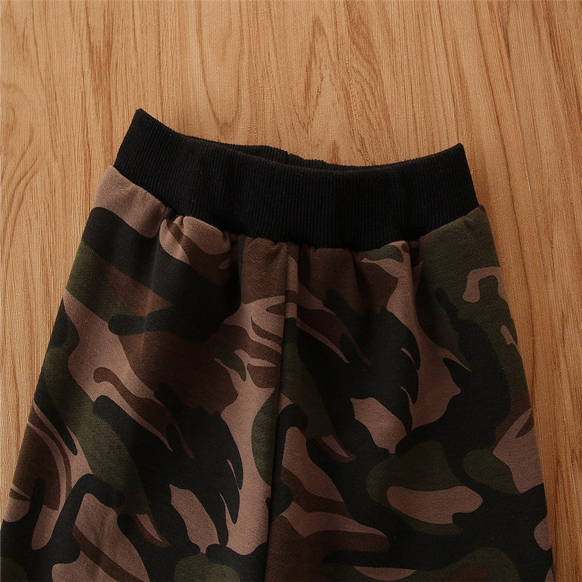 Boys Black Printed Sweatshirt With Joggers