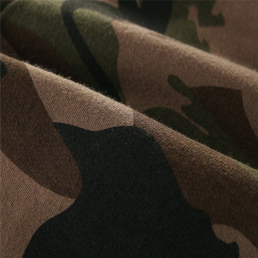 Boys Brown Camouflage Printed Slim Fit Joggers