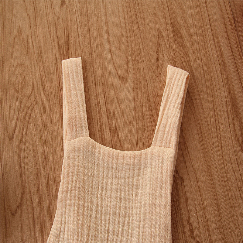 Beige Girls Self Designed Cotton Bodysuit