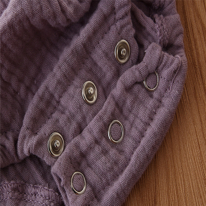 Infant Girls Purple Cotton Bodysuit