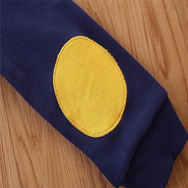 Infant Girls Navy Blue Cotton Rompers