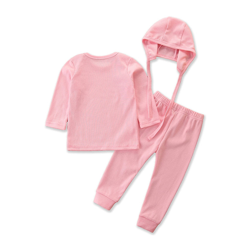 Girls Pink T-shirt With Joggers & Cap
