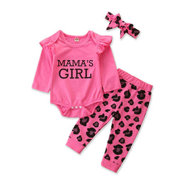 Girls Fuchsia Printed Bodysuit With Pyjamas
