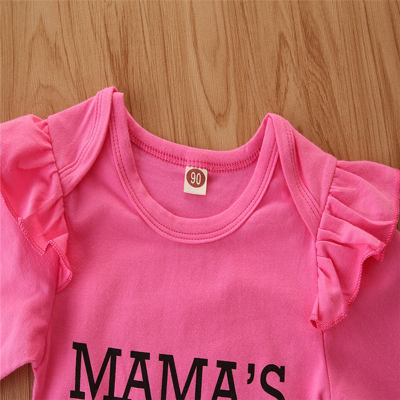 Girls Fuchsia Printed Bodysuit With Pyjamas