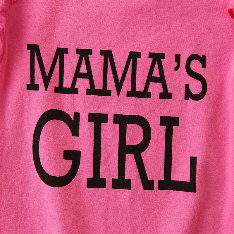 Girls Fuchsia Printed Bodysuit With Pyjamas