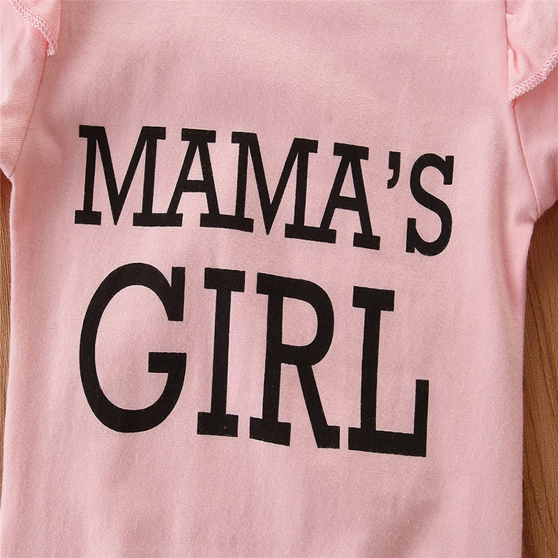 Infant Girls Pink Printed Bodysuit & Trouser With Hairband