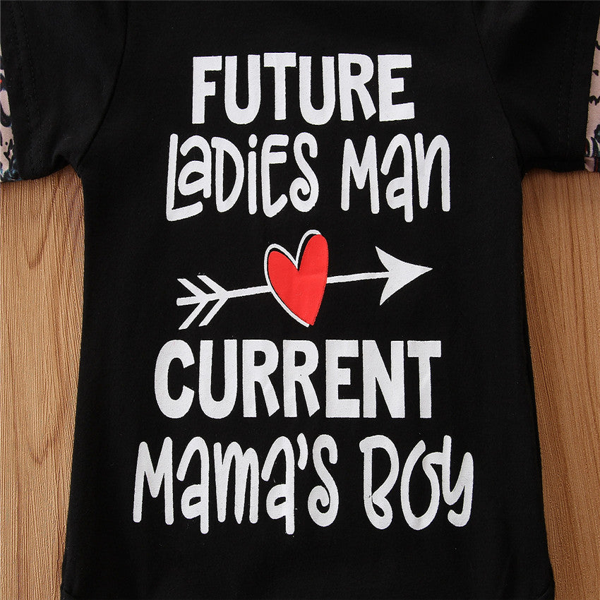 Girls Black Printed Bodysuit with Pyjamas