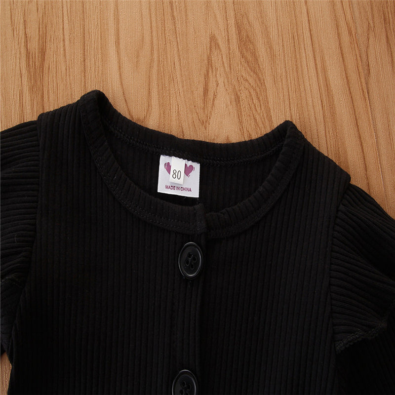 Girls Black Top With Trousers