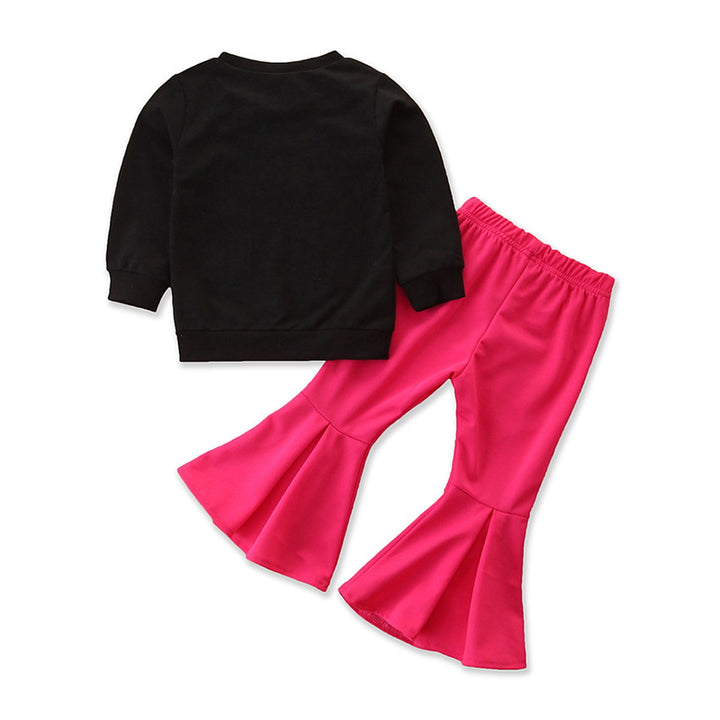 Girls Black T-shirt with Palazzos