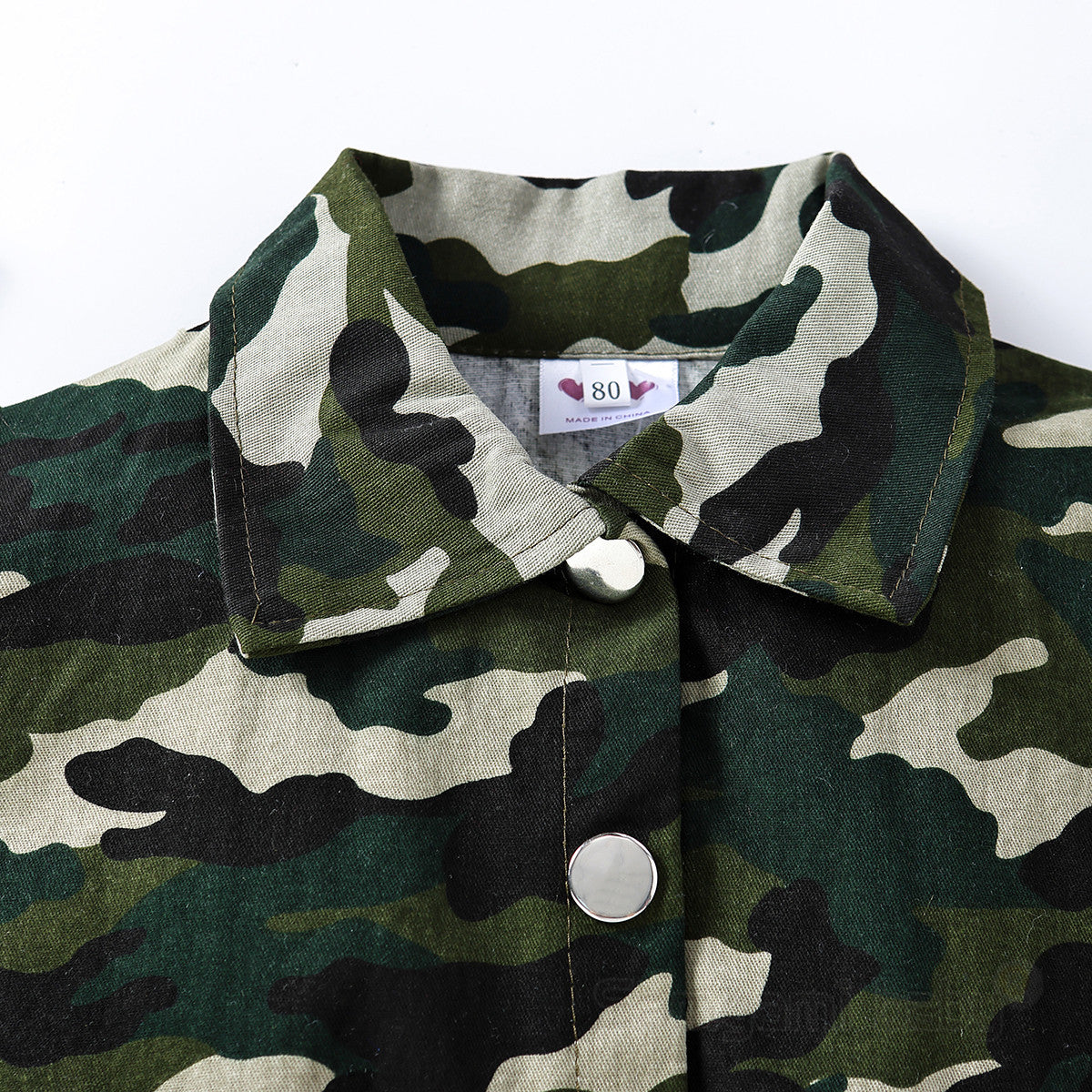 Girls Green Printed Shirt With Skirt