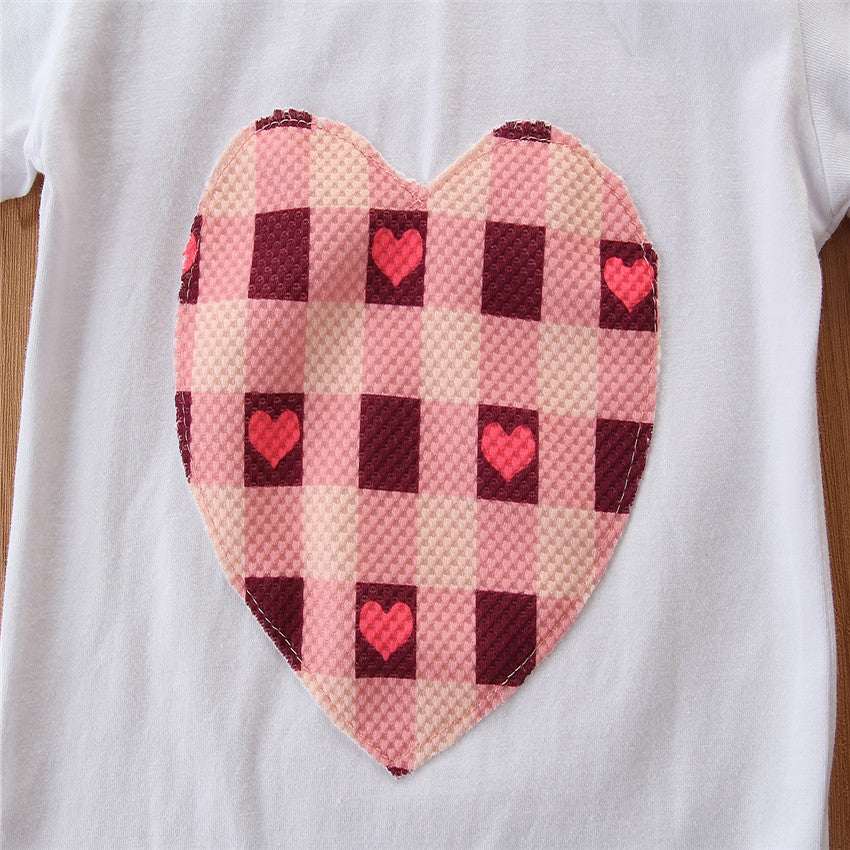 Girls Pink & White T-shirt With Shorts & Jacket